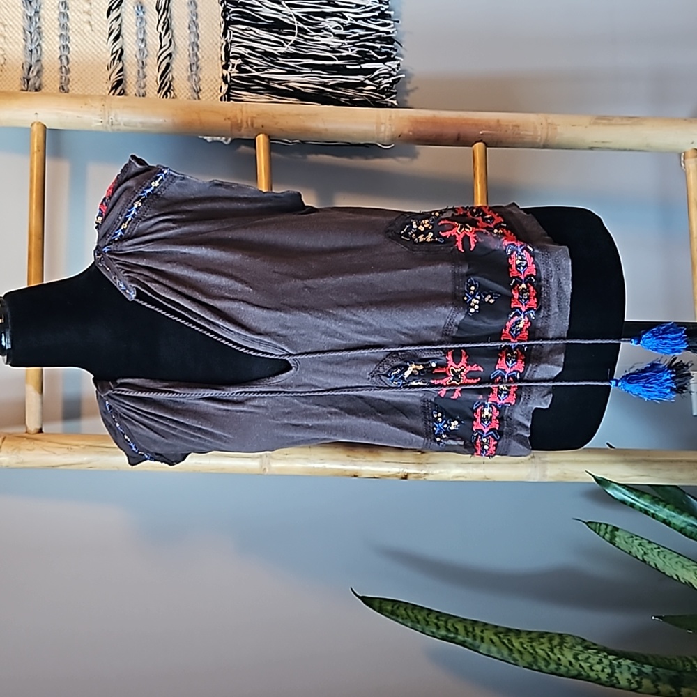 Free People MOROCCO Embellished Top